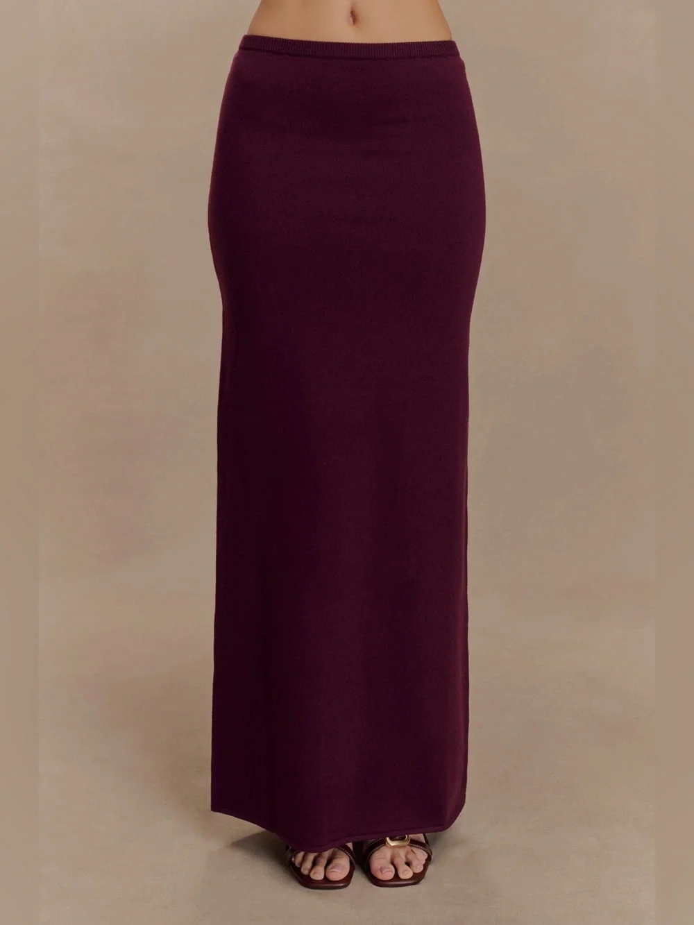 Topshop Burgundy Maxi Skirt